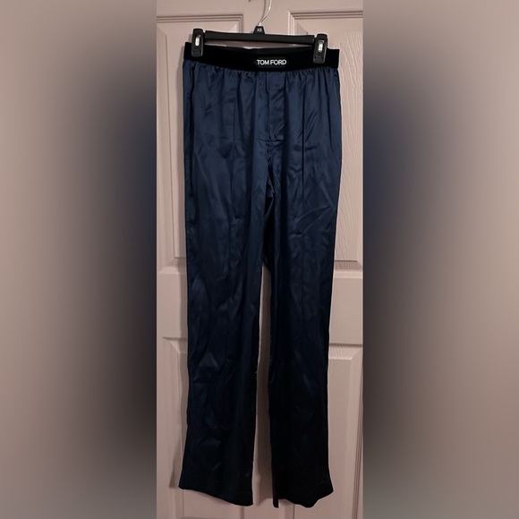 Tom Ford Silk Pyjama Pant In Midnight Blue - Picture 3 of 9